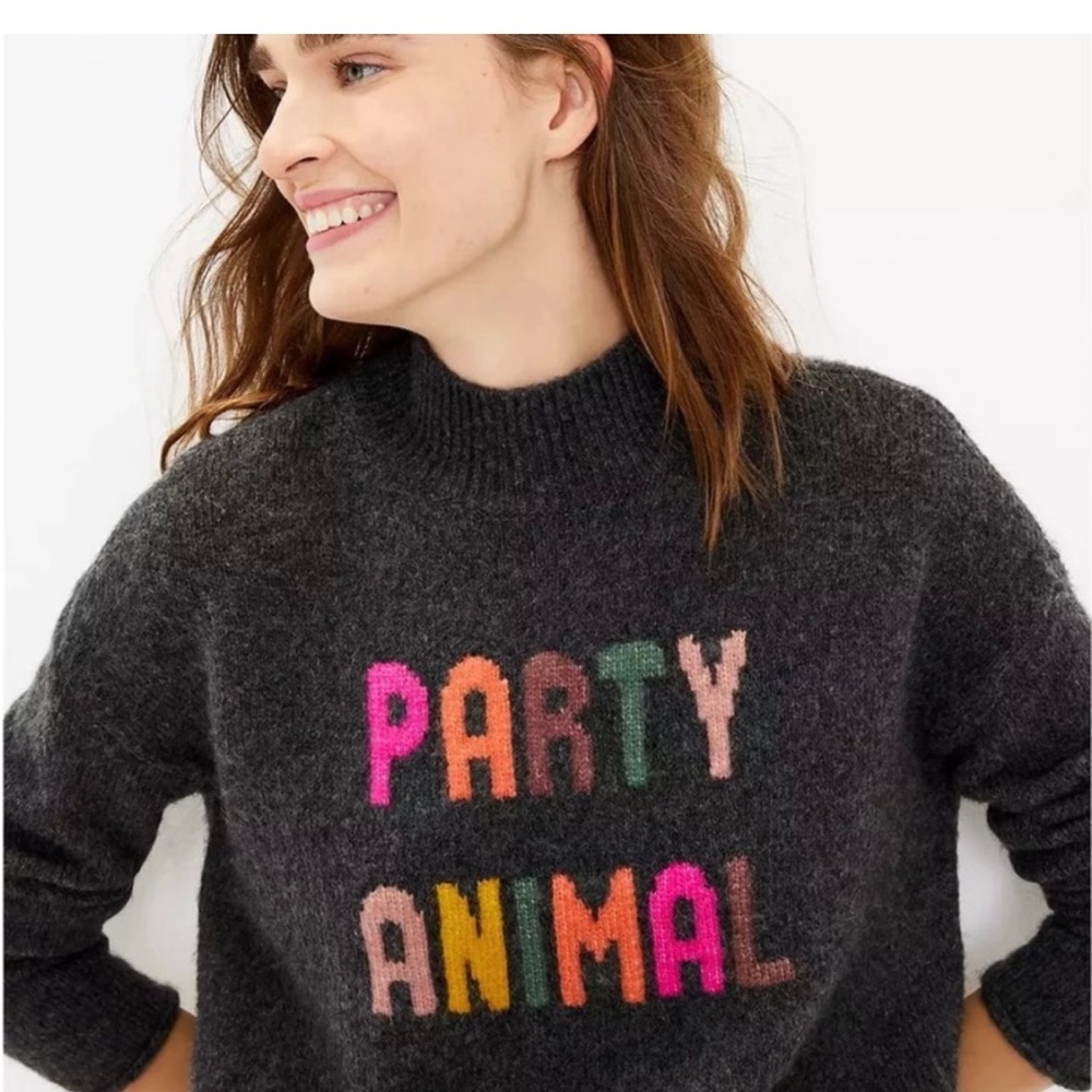 LOFT party animal sweater sz XS